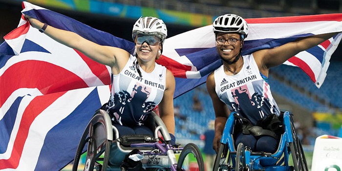 Wheelchair racing athletes