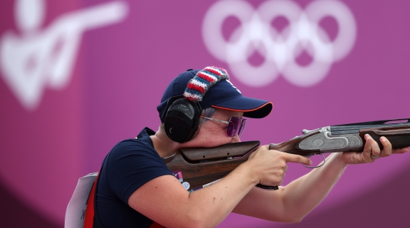 A British shooting athlete at Tokyo 2020