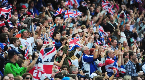 British crowd celebrate success
