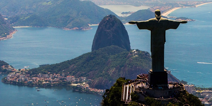 Christ The Redeemer landmark in Rio Brazil