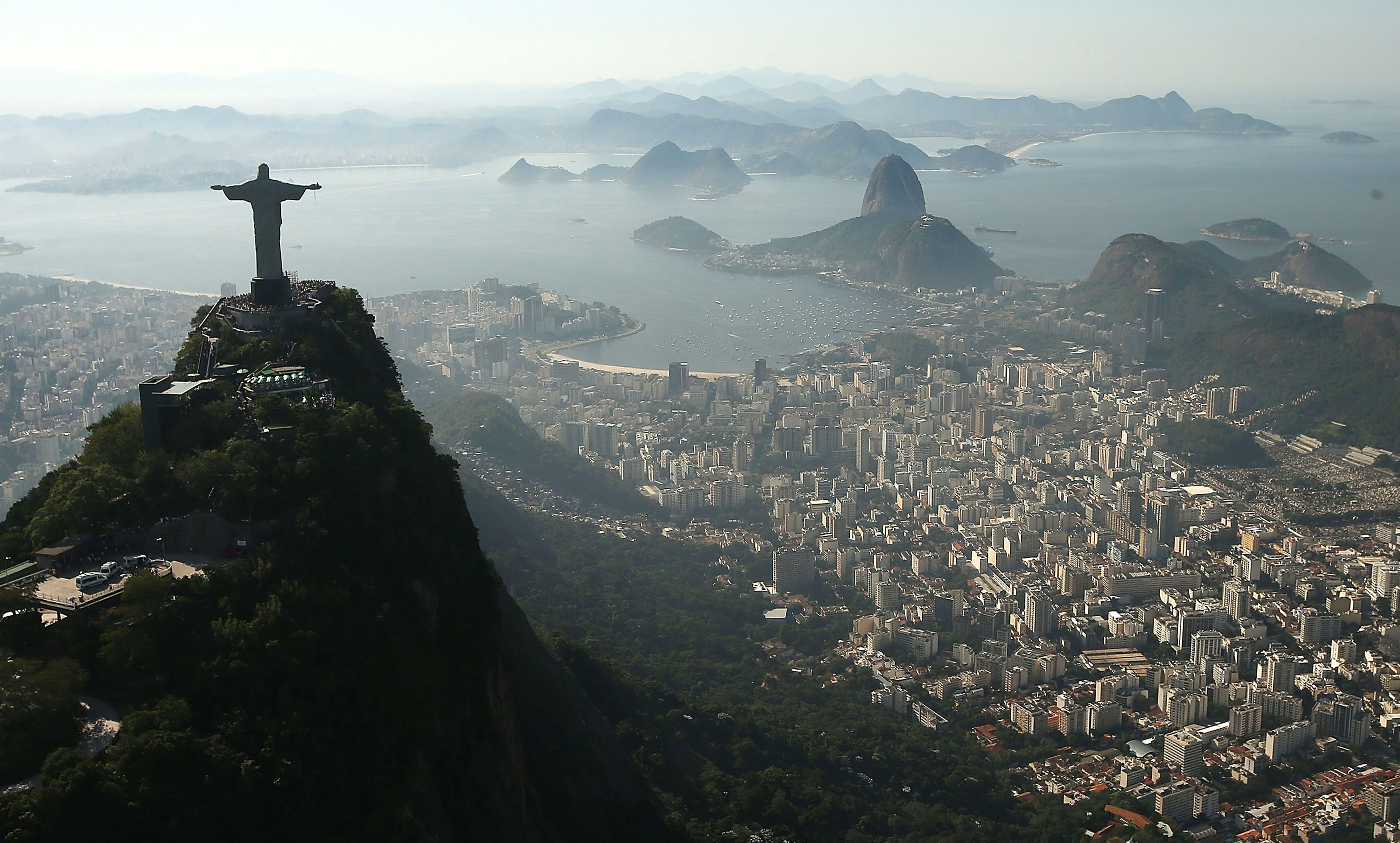 Christ The Redeemer landmark in Rio Brazil