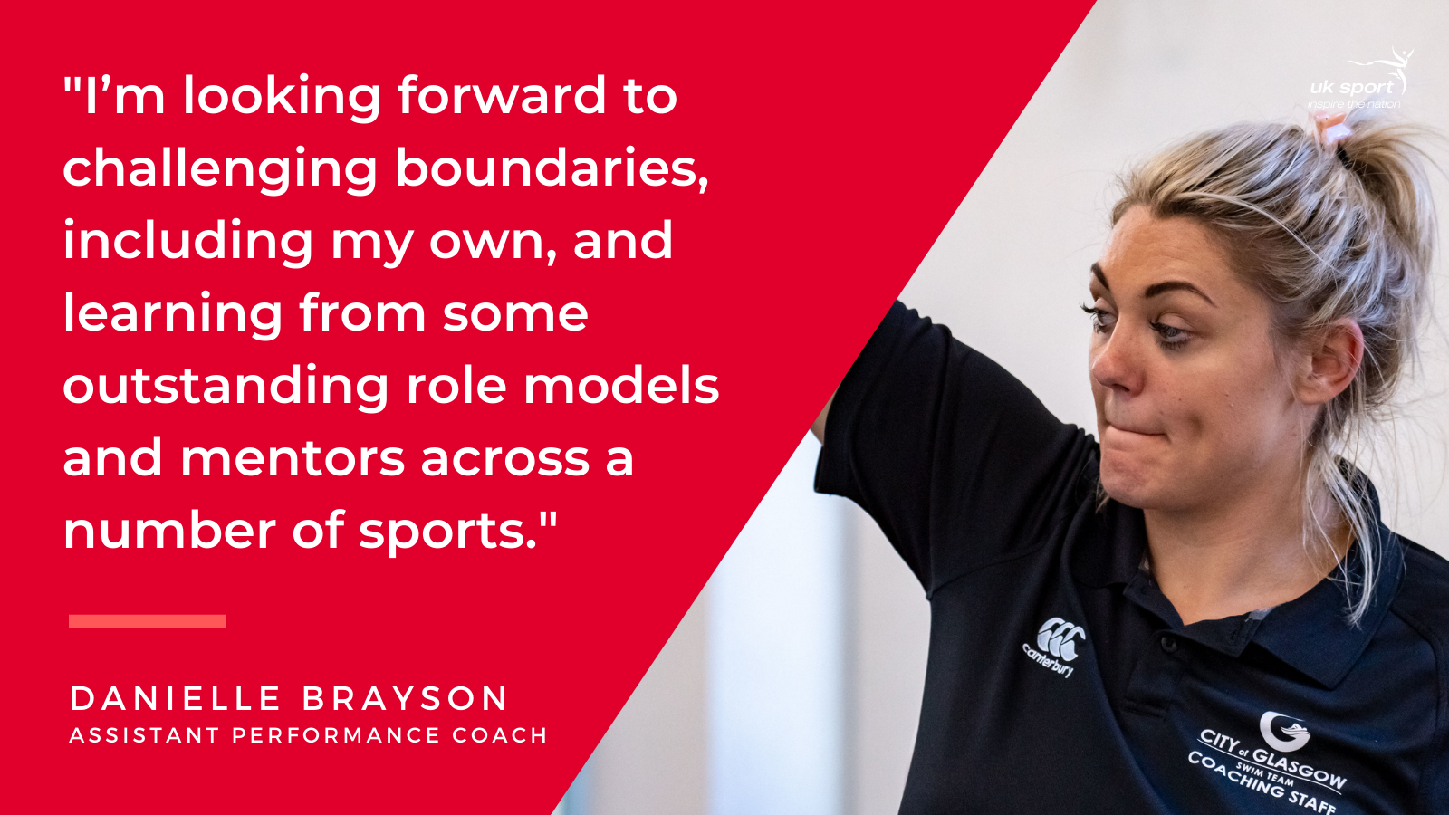 Danielle Brayson, Assistant Head Coach at City of Glasgow Swim Team