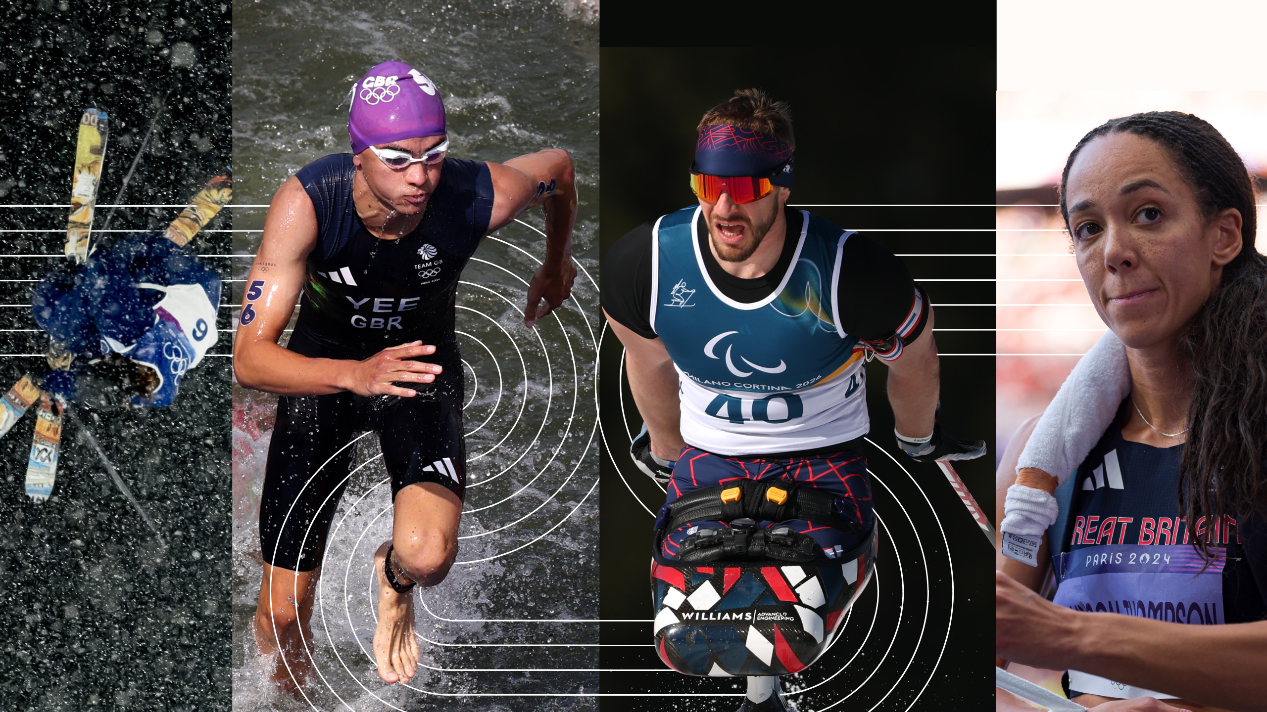 Image of four Olympic and Paralympic athletes