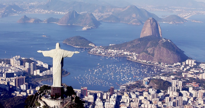 Christ The Redeemer landmark in Rio Brazil