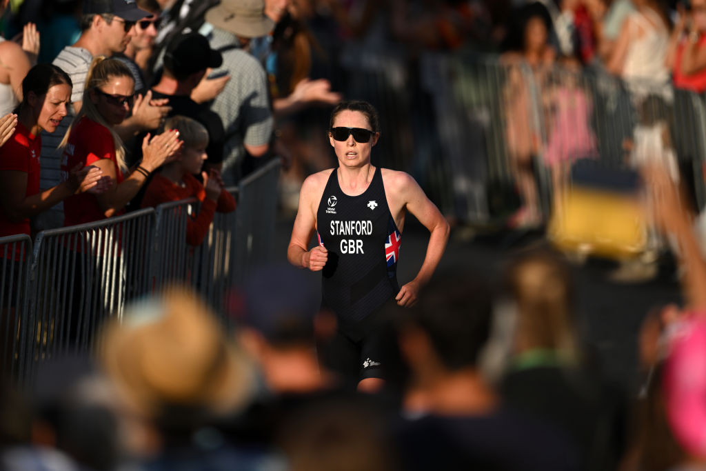 Non Stanford competing in triathlon event