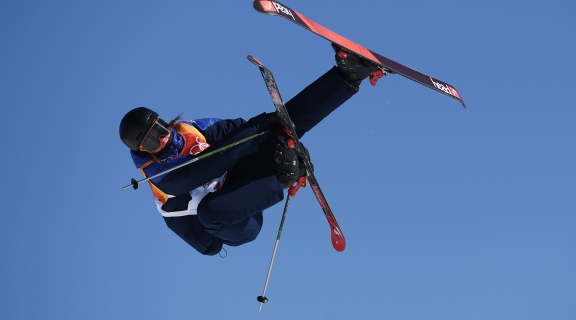 Izzy Atkin at the 2018 winter olympics