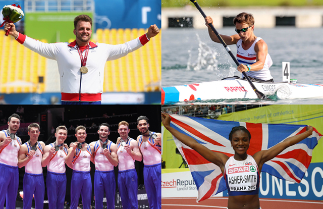 Montage image of athletes