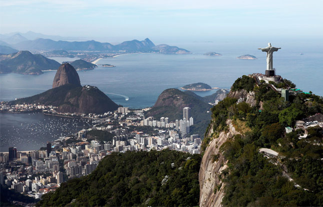 Christ The Redeemer landmark in Rio Brazil