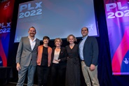 The Paralympics Great Britain leadership team accept their award for Innovation at the PLx 2022 Awards.