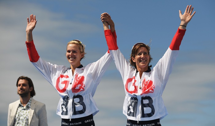 Grainger and Thornley on the Olympic podium