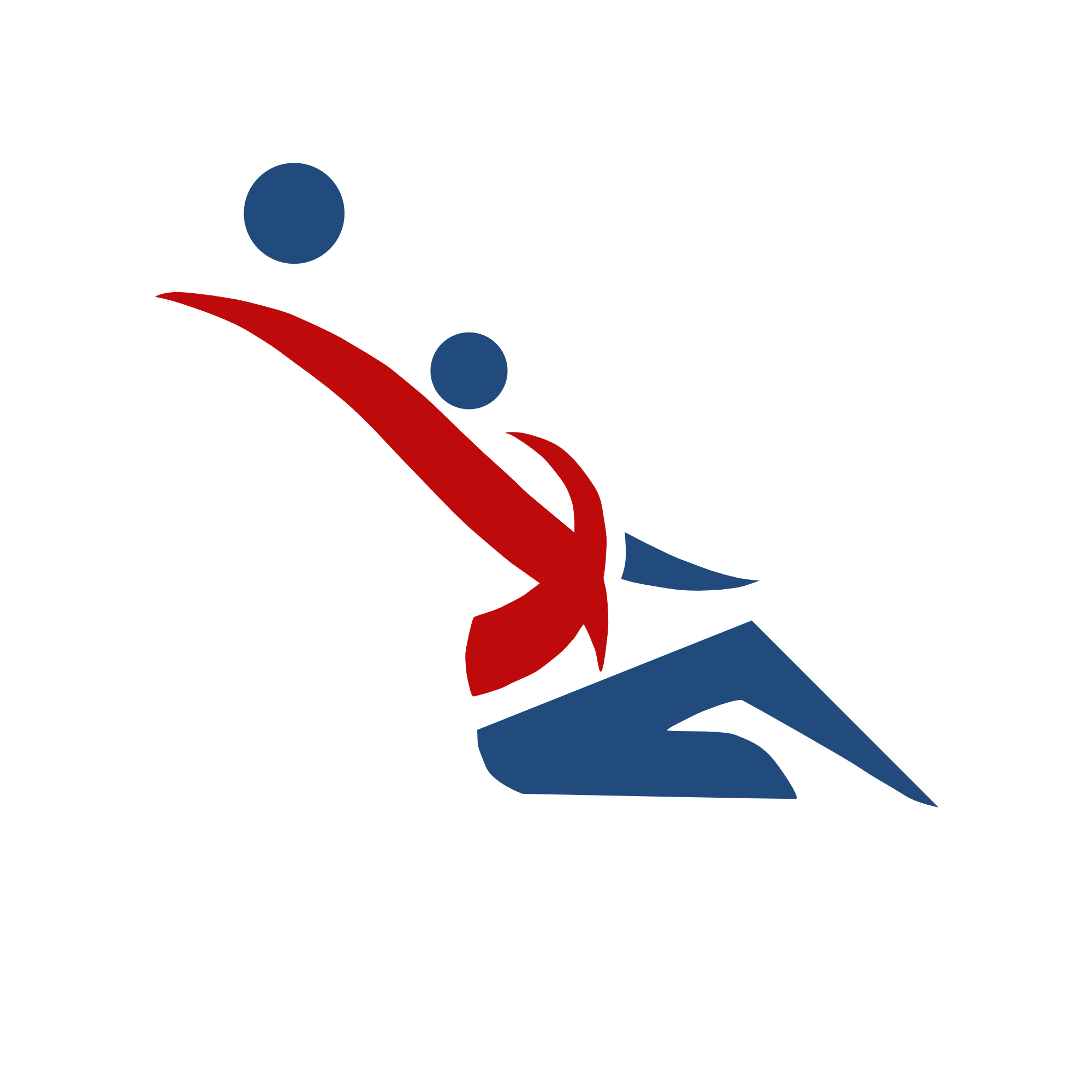 Icon depicting athletes playing sitting volleyball 