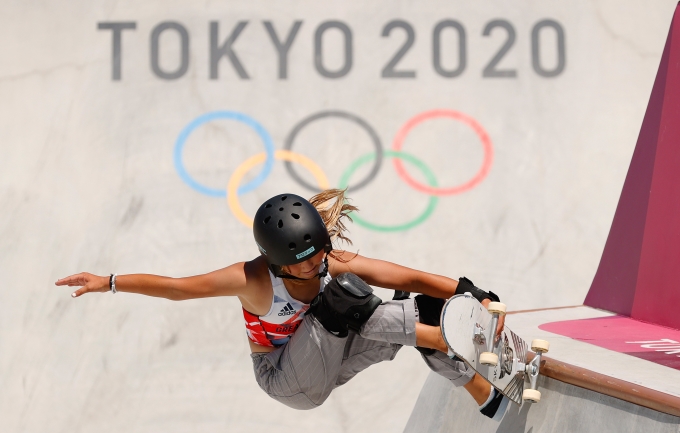 Sky Brown competing at Tokyo 2020
