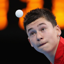 British para table tennis player in action
