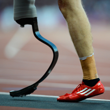 British Para Alpine athlete in competition