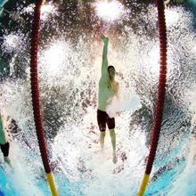 A british para swimmer in action