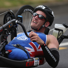athlete hand cycling