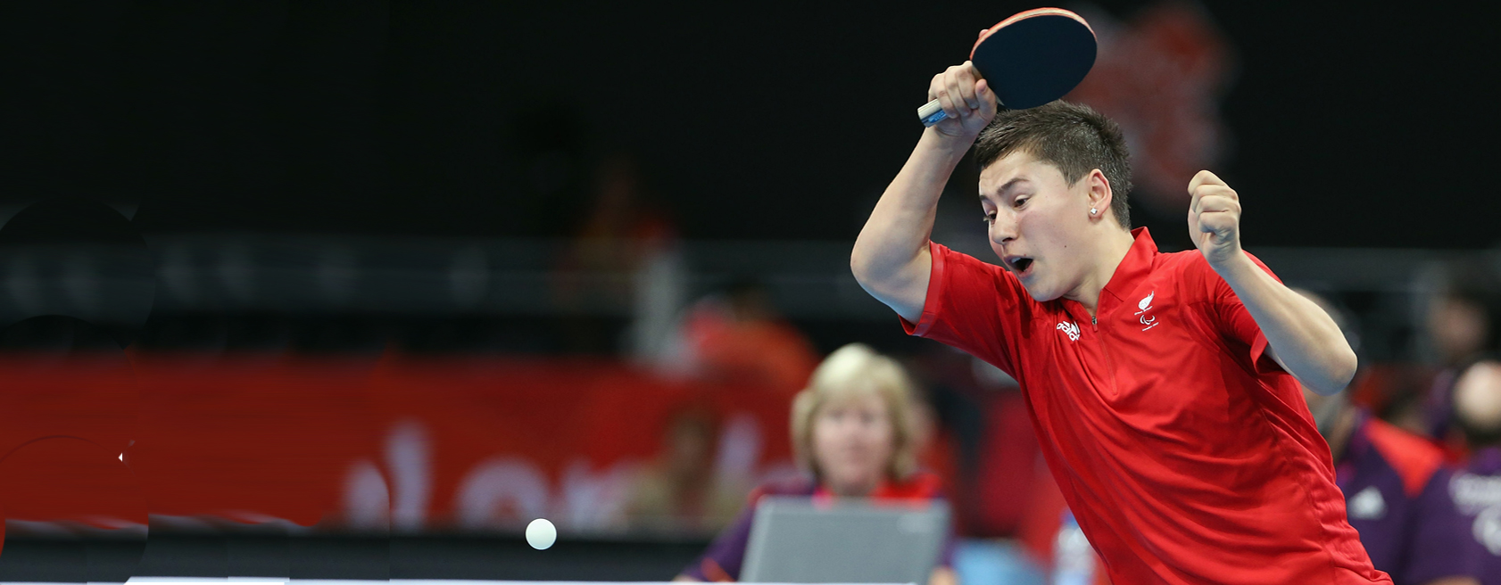 British para table tennis player in action