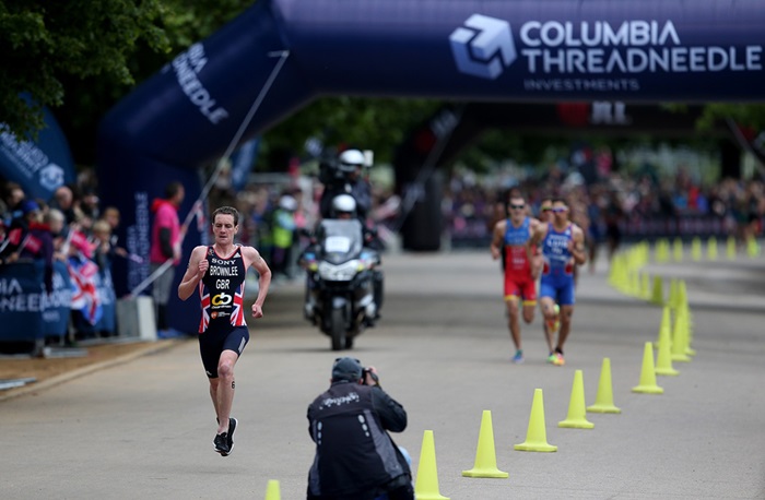 Athlete taking part in Triathlon