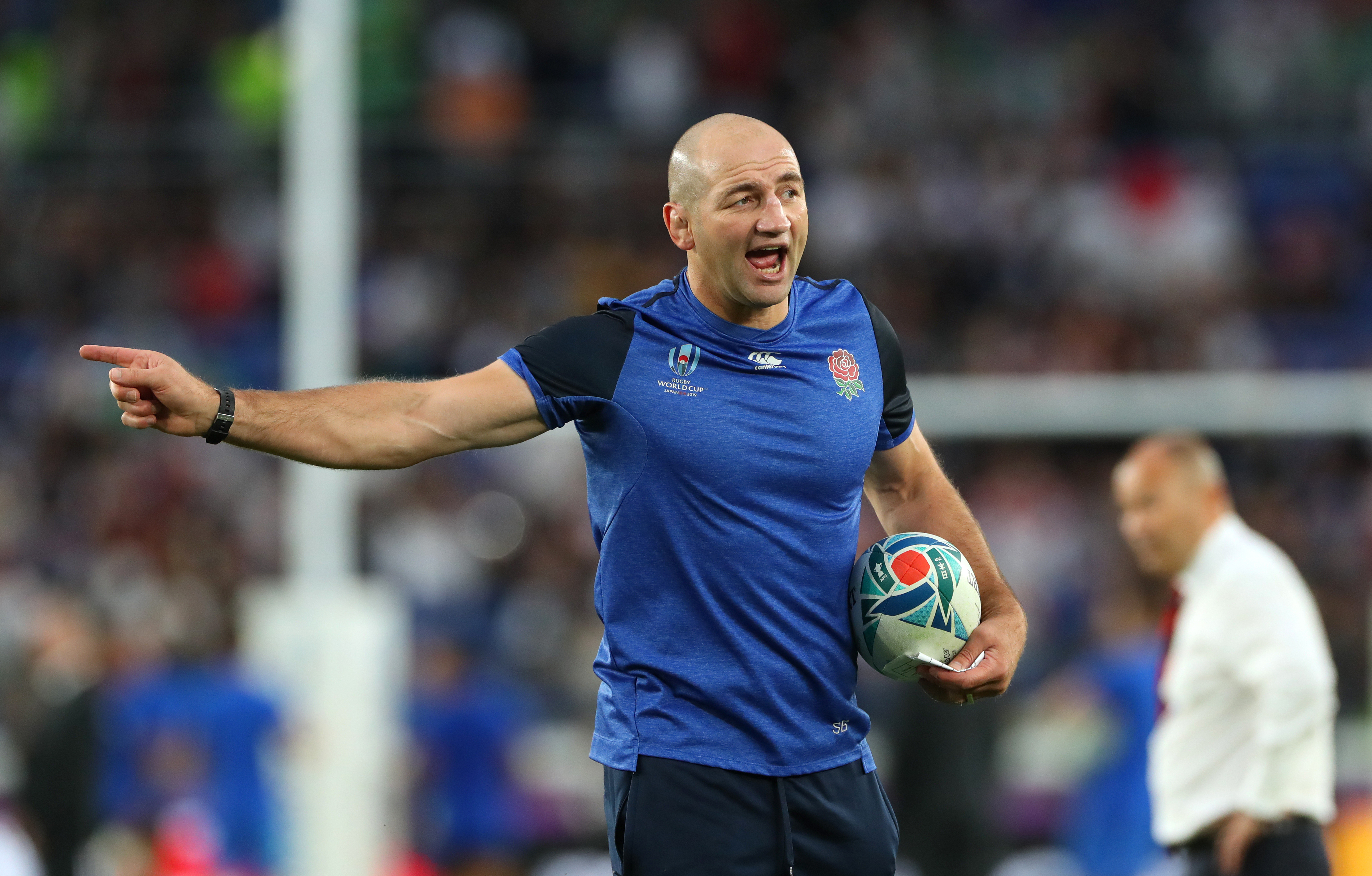 Steve Borthwick in England Rugby Training