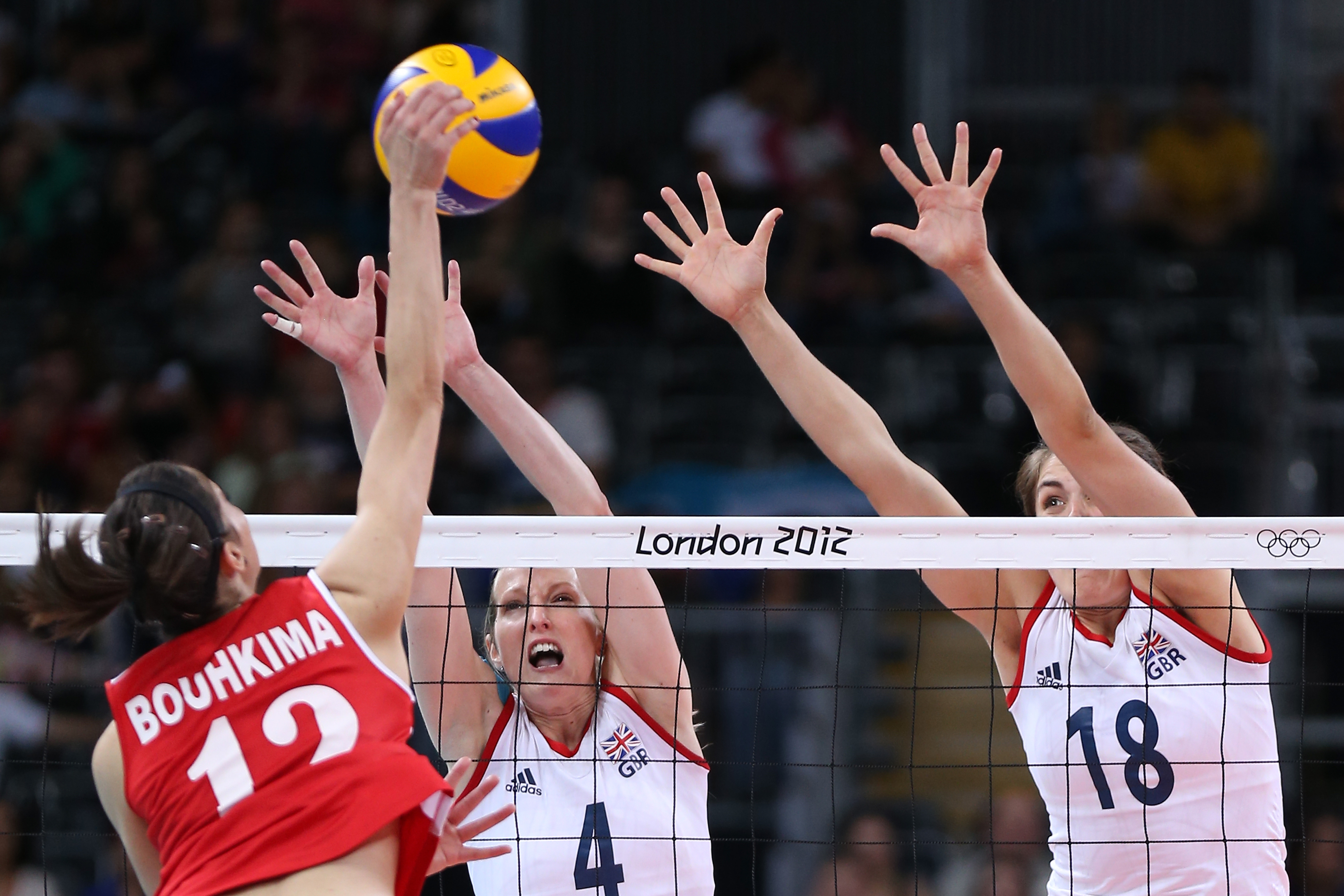 British volleyball athletes in action